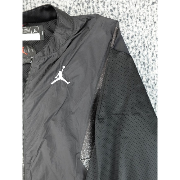 Jordan NBA All-Star Game Track Jacket Mens XXL Tall Black Mesh Sleeve Broken Zip - Picture 3 of 15